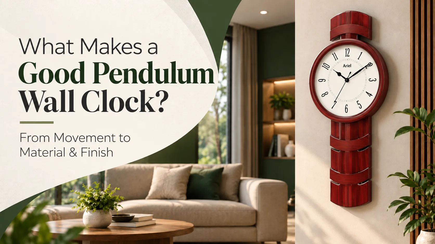 What Makes a Good Pendulum Wall Clock? From Movement to Material & Finish