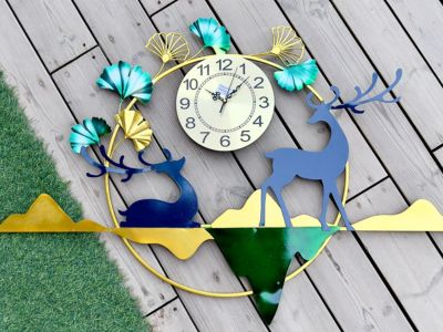 nature-themed wall clock