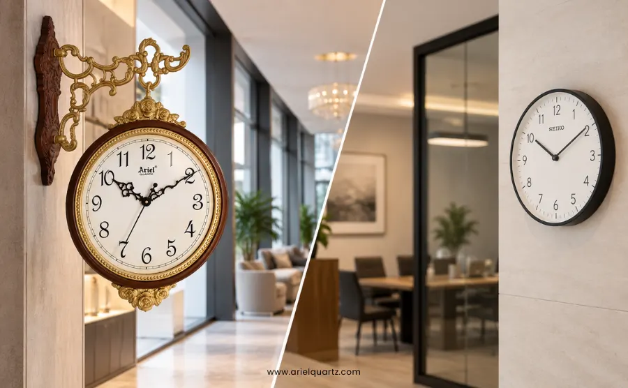 Dual Side vs Single Side Wall Clocks: Which Is Better for Commercial Spaces?