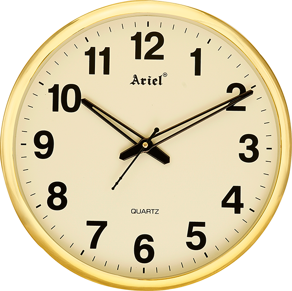 Gold Colour Wall Clock