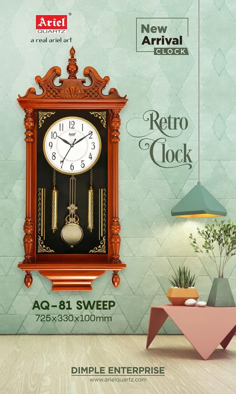 AQ81-Sweep Retro Wall Clock